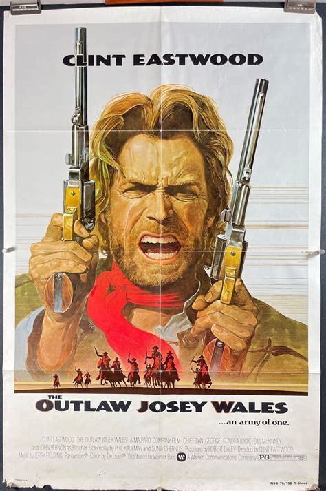 outlaw josey wales original vintage clint eastwood film poster