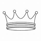 Crown Coloring Pages Prince Simple Template Easy sketch template