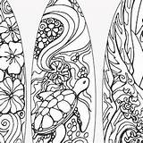 Bookmarks Surfboard sketch template