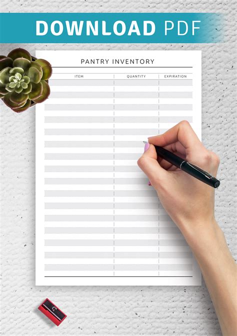 printable pantry inventory original style