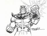 Thanos Neal Gauntlet sketch template
