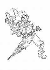 Overwatch Coloring Pages Junkrat Drawing Draw Step Genji Print Simple Tutorials Hanzo Drawingtutorials101 Learn Tracer Colorpages Kids Soldier Drawings Fun sketch template