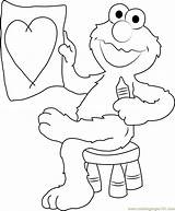 Elmo Coloring Heart Draw Pages Sesame Coloringpages101 Street sketch template