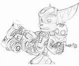 Ratchet Clank Coloring Pages Template sketch template