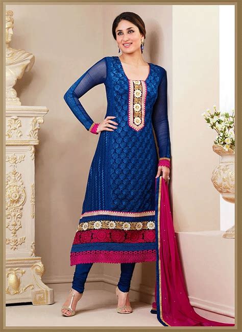 Kareena Kapoor Blue Suit Desi Bhabhi