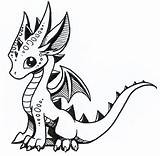 Dragon Drawings Coloring Cool Sketch Drawing Cute Simple Pages Easy Dragons Draw Sketches Fantasy sketch template