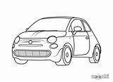 Colouring Fiat sketch template