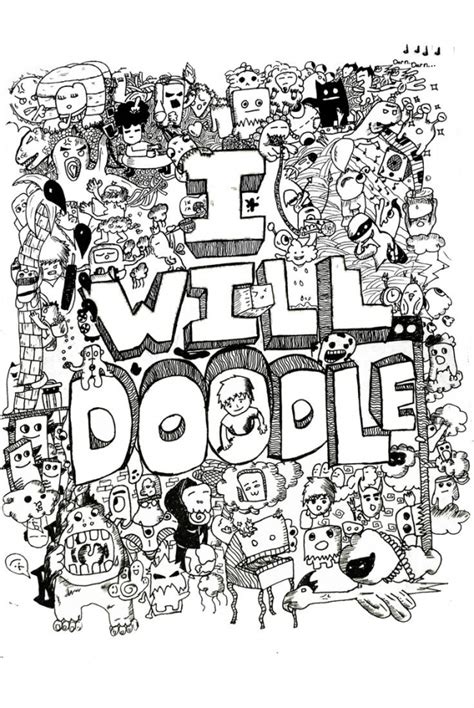 printable doodle art advanced coloring pages cf