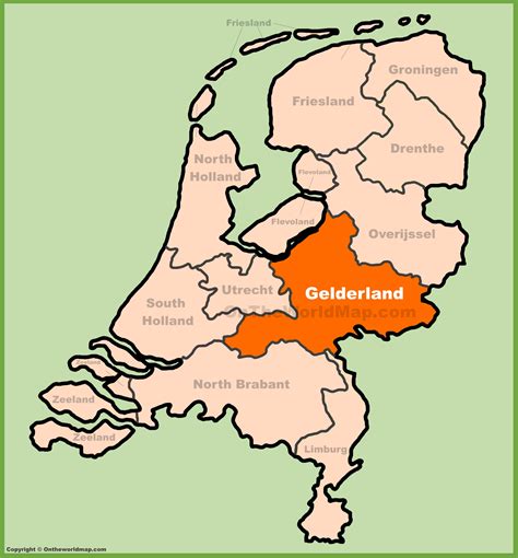 gelderland location   netherlands map ontheworldmapcom