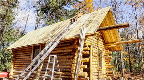 build   grid log cabin ep simple roof structure youtube