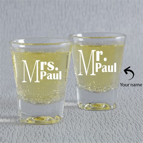 Buy Mr And Mrs Personalized Shot Glasses Set Of 2 Online At Best Price
