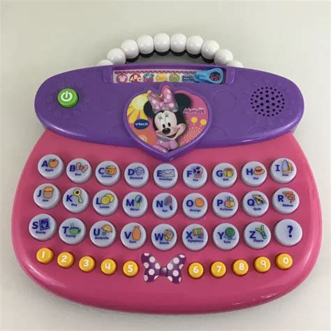 vtech minnie mouse purse computer learning laptop educational abcs toy disney  picclick