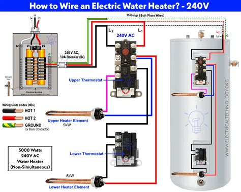 rheem water heater wiring diagram electric