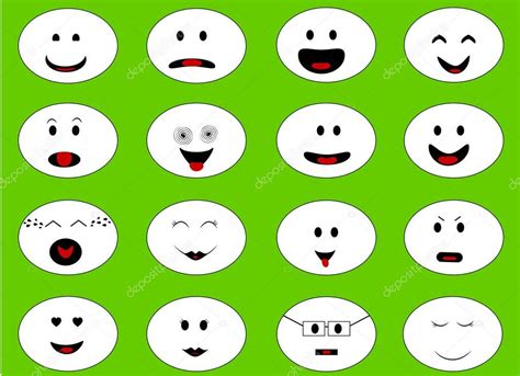 funny faces  stock illustration funny smiley facesl funny
