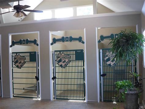 stylish dog kennel gates  installed  built  kennelsuites  open design