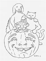 Pumpkin Mouse Adron sketch template