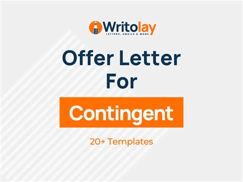 contingent job offer letter  templates  emails writolay