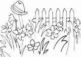 Garden Coloring Pages Color Flower Drawing Google Colouring sketch template