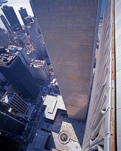 Nyc Ny World Trade Center Twin Towers Looking Down At