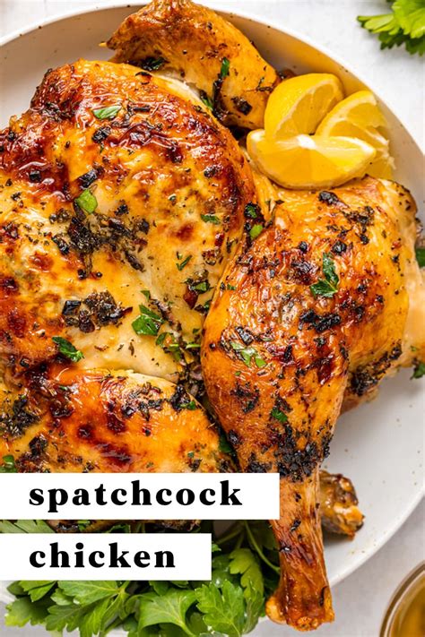 Spatchcock Chicken With Garlic Herb Butter 40 Aprons