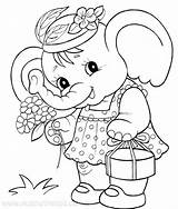 Baby Elephant Coloring Pages sketch template