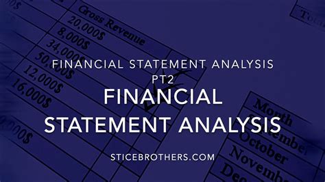 Fsa02 Financial Statement Analysis Youtube