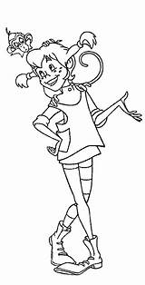 Pippi Longstocking Coloring Calzelunghe Drawing Signor Nilsson Il sketch template