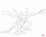 Greninja Coloring Pages Ash Pokemon Ninja Printable Template Ketchum sketch template
