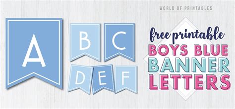 printable banner letters blue printable templates