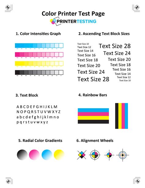 hp test print page color boringpopcom