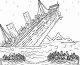 Coloring Pages Ship Titanic Sunken Colouring Library Clipart Sinking sketch template