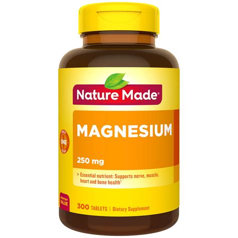 nature  magnesium oxide  mg tablets  count everyday