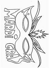 Mardi Gras Coloring Pages Printable Color Template Mask Print Gra sketch template