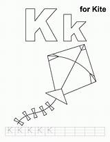 Kite Coloring Pages Printable Letter Handwriting Drawing Practice Kids Worksheets Clipart Alphabet Improve Kindergarten Popular Getdrawings Library Coloringhome sketch template