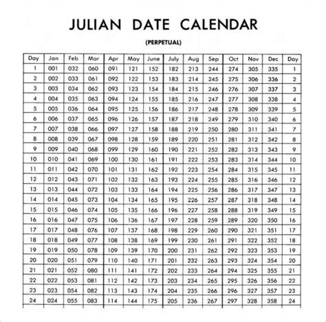 collect julian date calendar   calendar