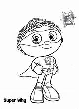 Coloring Whyatt Superwhy Super Why Pages Coloringsky Printable sketch template