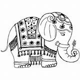 Pages Coloring Elephant Adults Getcolorings sketch template
