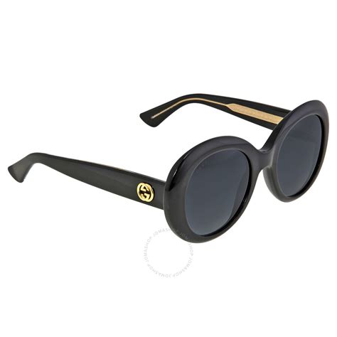 gucci black crystal round frame ladies sunglasses gg3815 s y6c9o