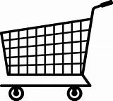 Trolley Supermarket Clipart Clip Shopping Cart Silhouette Use sketch template