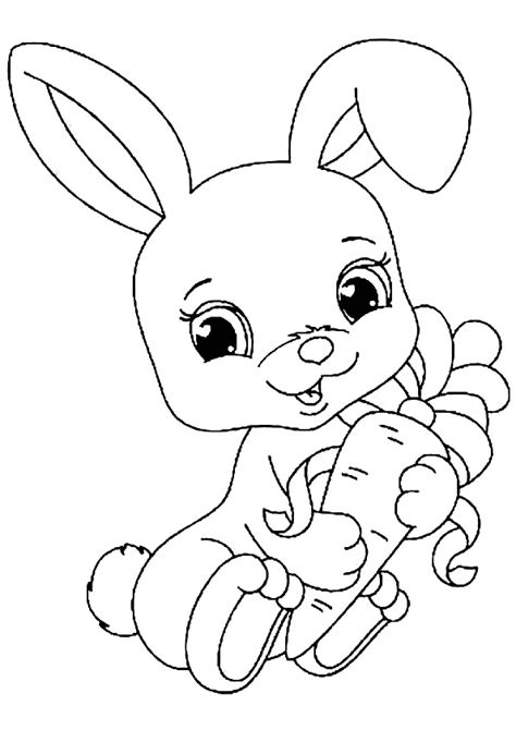 cute  adorable baby rabbit coloring pages print color craft