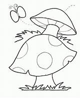 Coloring Pages Simple Mushroom Shape Fungi Easy Kids Fall Color Mushrooms Printable Children Toadstool Autumn Shapes Print Getdrawings Fun Adults sketch template