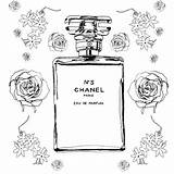 Chanel Perfume Coloring Coco Illustration Illustrations Pages Natasha Thompson N5 Bottle Fashion Template Sketch Book Sketches Vintage Drawing sketch template