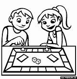 Game Board Coloring Pages Clipart Games Gaming Kids Toys Drawing Printable Library Cliparts Line Drawings Colouring Sheets sketch template