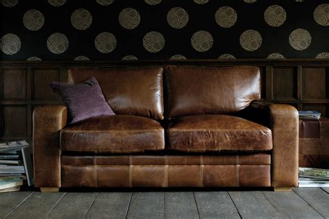 square arm leather sofa handcrafted  indigo furniture