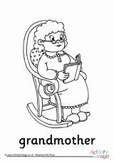 Grandmother Colouring Pages Grandma Coloring Grandfather Happy Grandparents Color Drawing Birthday Chair Rocking Abuela Activityvillage Printable Template Getcolorings Getdrawings Print sketch template