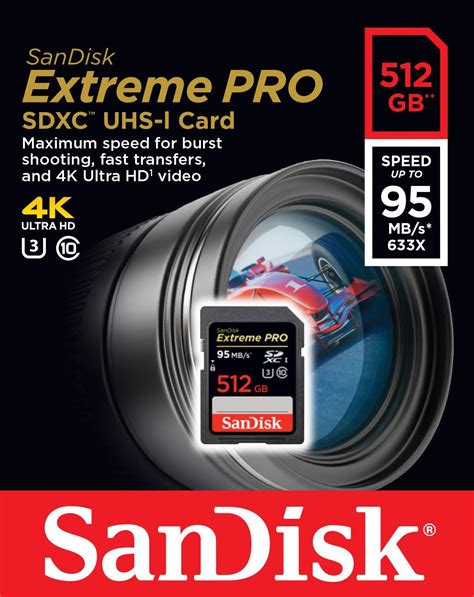 sandisk extreme pro gb sd sdxc mbsec uhs   card  gb ebay