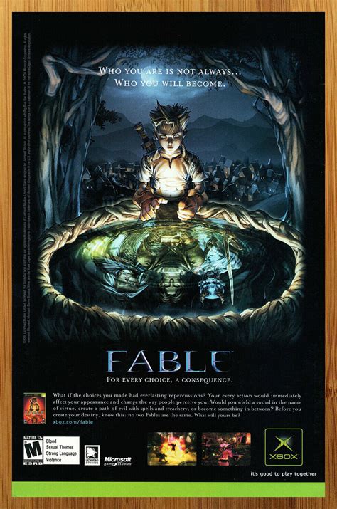 fable original xbox print adposter official authentic video game promo art ebay