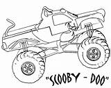 Monster Scooby Doo Truck Coloring Jam Pages Color sketch template