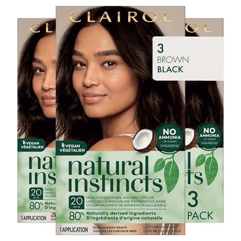 buy clairol natural instincts demi permanent hair dye  brown black hair color pack