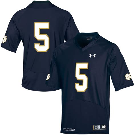 armour notre dame fighting irish navy blue  authentic football jersey